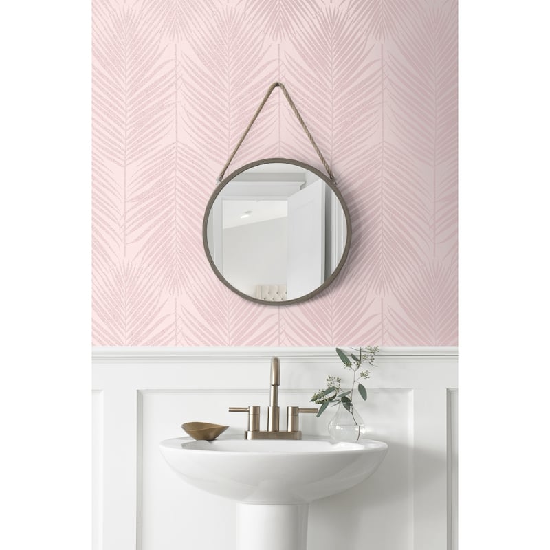 Seabrook Designs Persei Palm Glass Beaded Unpasted Wallpaper