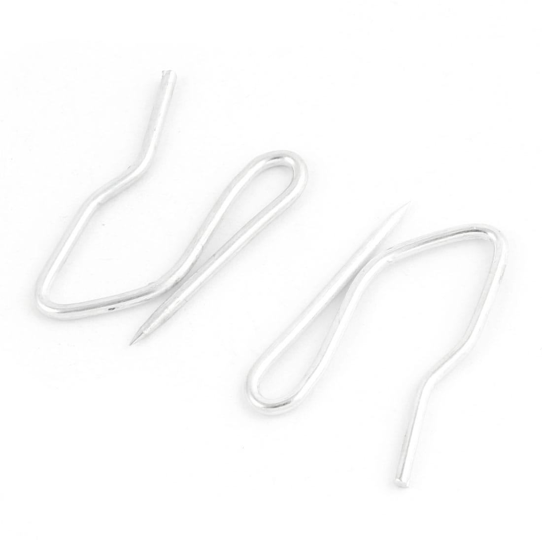 Stainless Steel Pleat Drapes Curtain Hooks Clips 3cm x 2cm 50pcs - Silver Tone