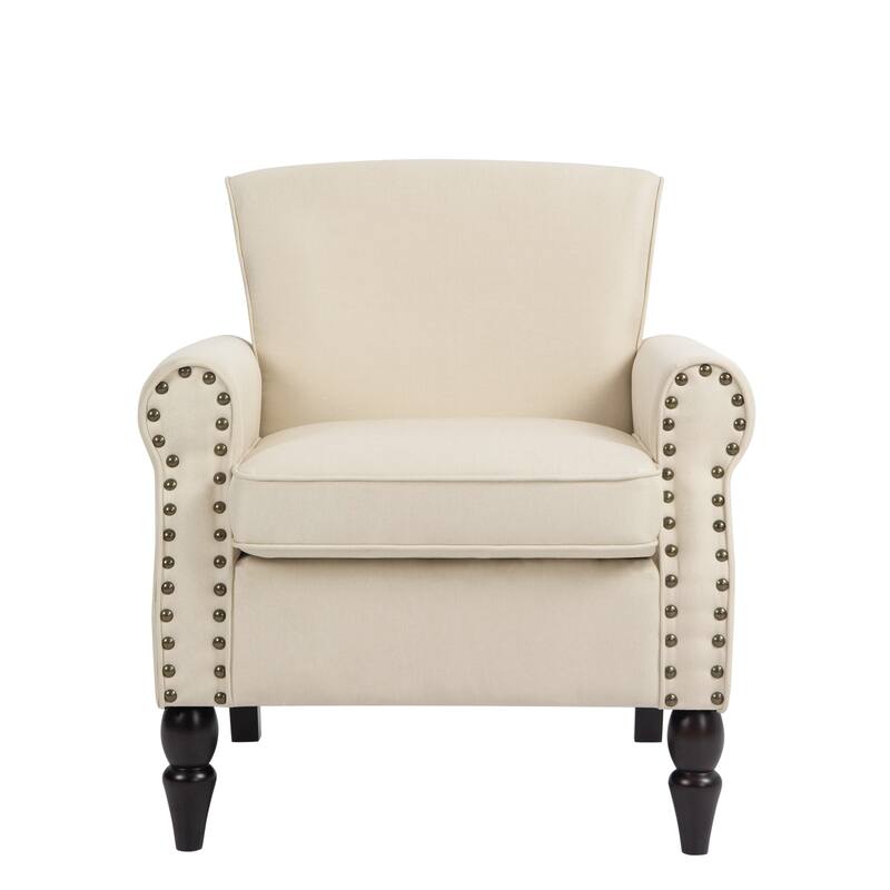 Living Room Armchair with Nailhead Trim - 29.9"W x 29.9"H x 32.9"D