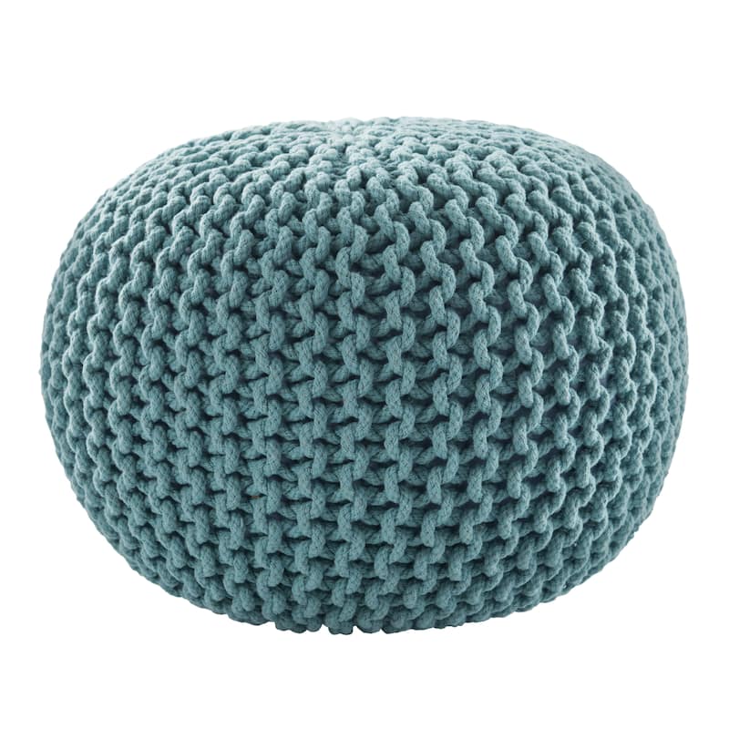 Spectrum Pouf Textured Round Pouf - Aqua