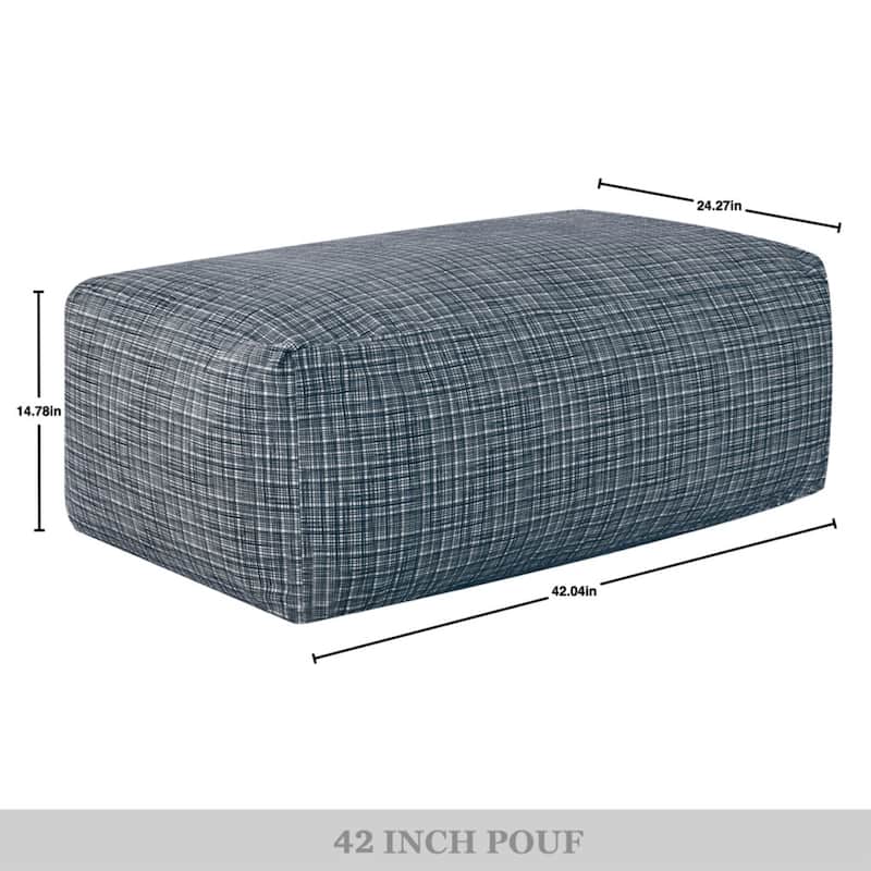 CraftPorch Glam 42 Inch Velvet Upholstered Pouf