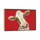 preview thumbnail 7 of 7, iCanvas "Cow Red New Background" by Hippie Hound Studios Framed Gold - 18x26
