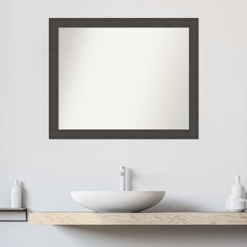 Blaine Narrow Non-Beveled Framed Bathroom Vanity Wall Mirror