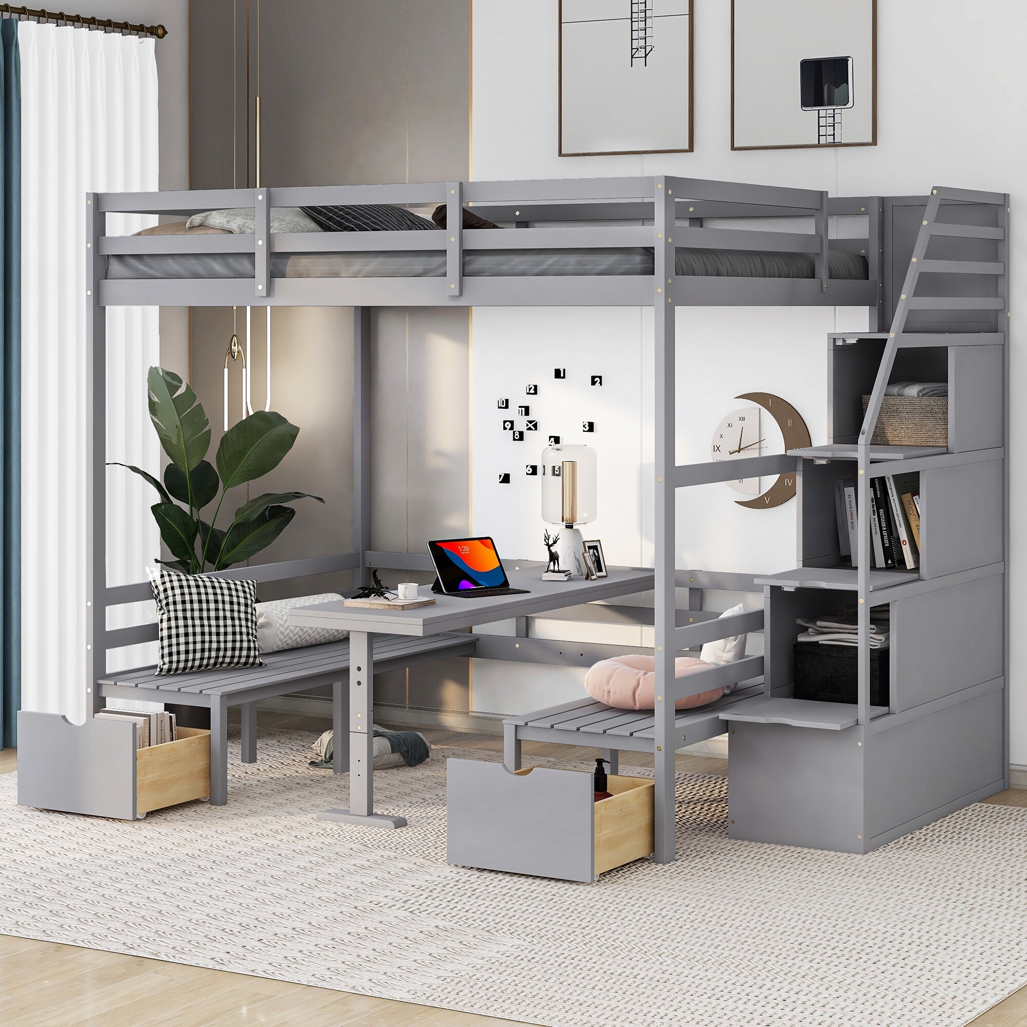 Full size convertible loft bed discount