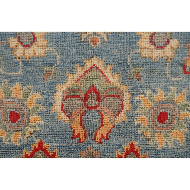 Traditional Blue Kazak Accent Rug Hand-Knotted Wool Carpet - 3'4"x 5'2"