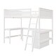 preview thumbnail 27 of 55, Full Size Loft Bed with Desk & Shelves - Multi-Functional Wooden Bed