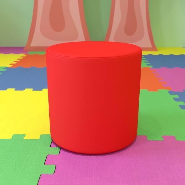 slide 2 of 41, 18"H Soft Seating Collaborative Circle for Classrooms and Common Spaces Red