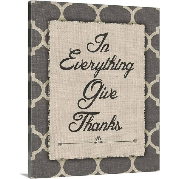Give Thanks Canvas Wall Art Overstock 21006076