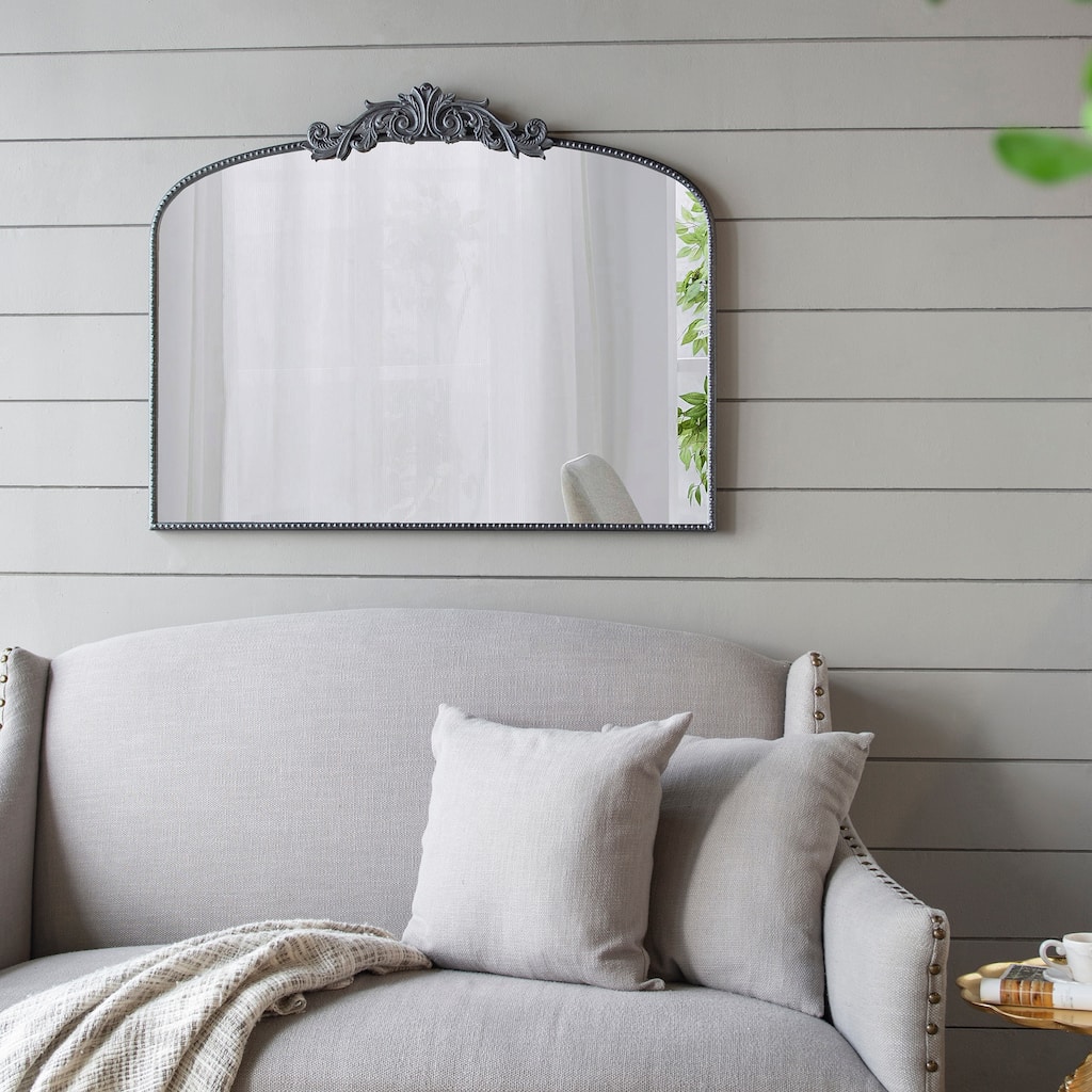 40" x 31" Classic Design Large Arch Mirror and Baroque Inspired Frame