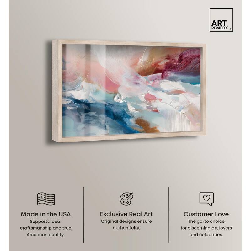 Rosy and Ocean Hues I Shadowbox by Art Remedy