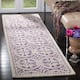 SAFAVIEH Handmade Cambridge Myrtis Moroccan Wool Rug - 2'6" x 14' Runner - Purple/Ivory