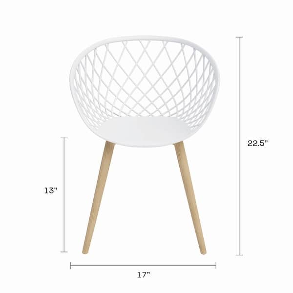 dimension image slide 1 of 8, Jamesdar Kurv Mid-Century Modern Lightweight Mini Chair (Set of 2)