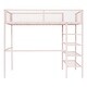 preview thumbnail 24 of 25, Creative Structure Twin Size Metal Loft Bed Kids Bed with 4-Tier Shelves and Storage, Black