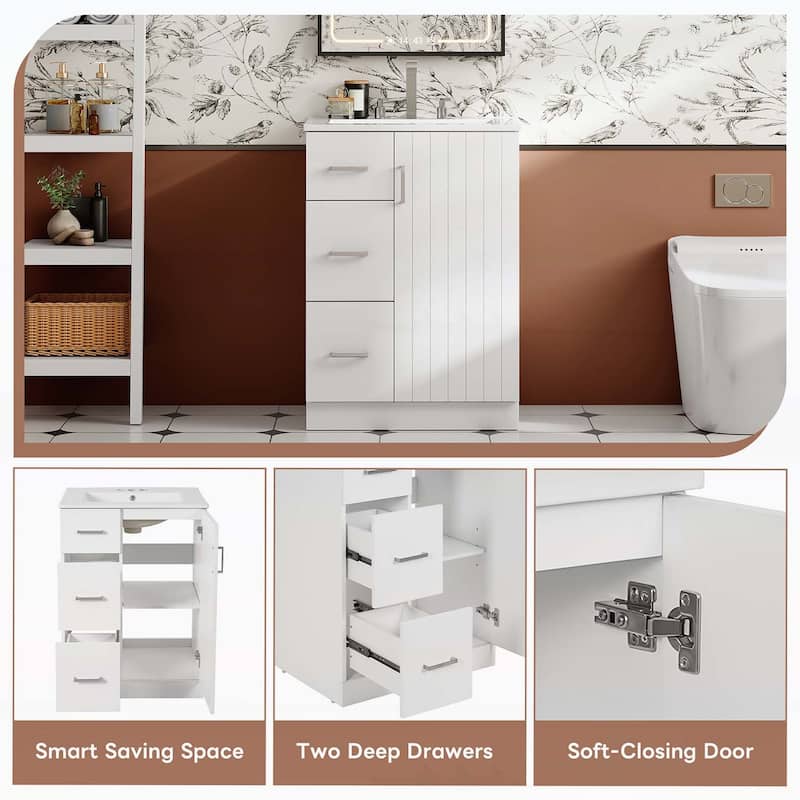 Under-mount Sink Bathroom Cabinet with Drawers
