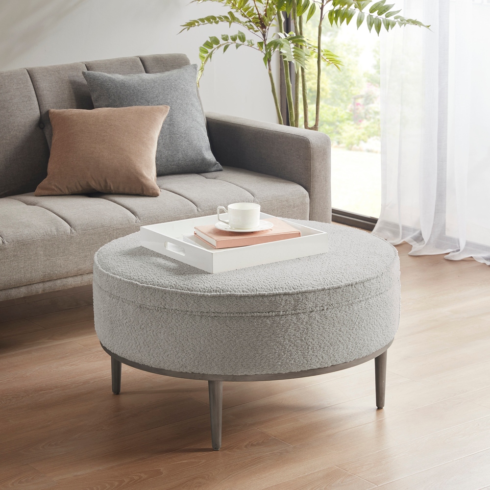 Madison park taylor round cheap pouf ottoman