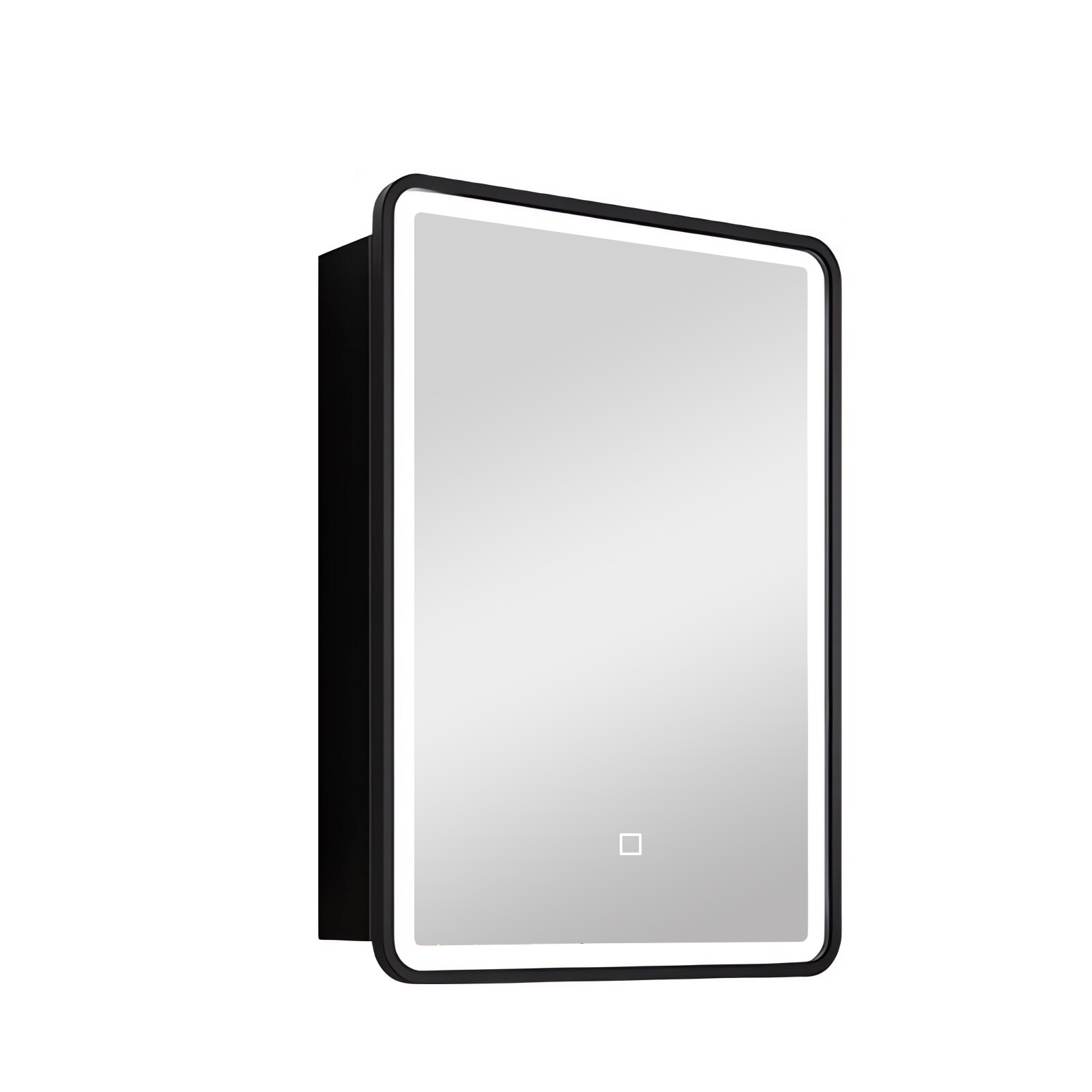 Black Rectangular Surface Mount Bathroom Medicine Cabinet