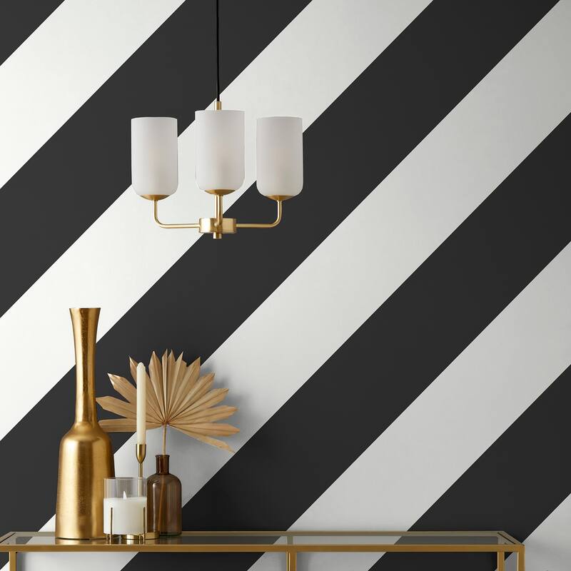 Fine Decor Zander Black Modern Diagonal Wallpaper