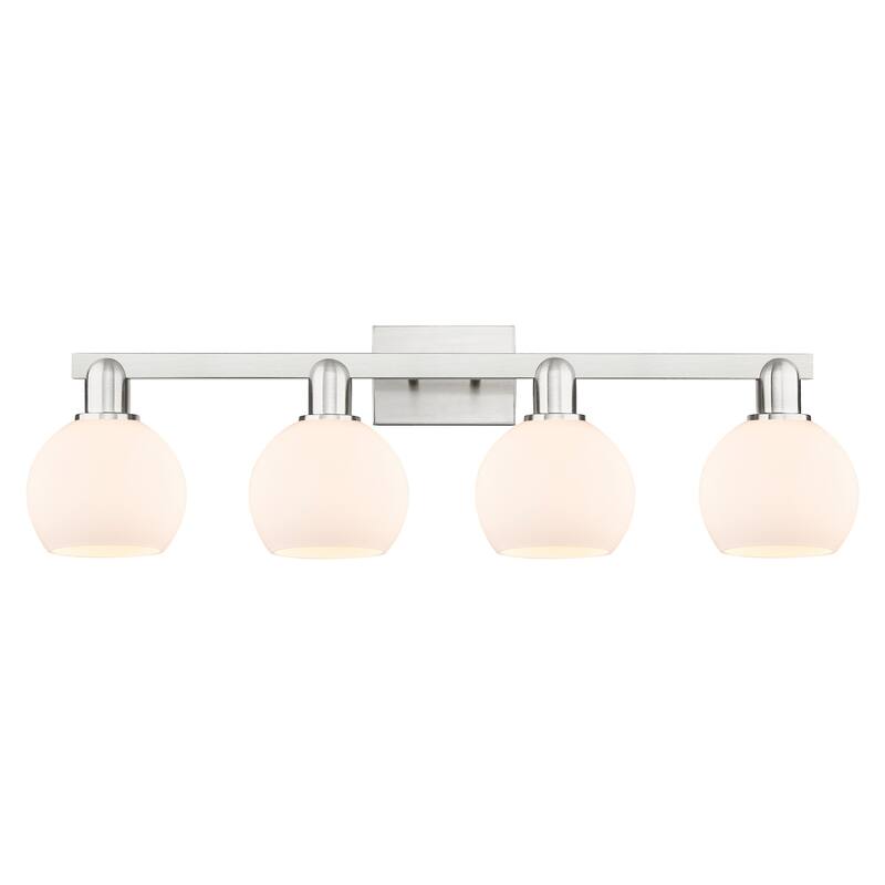 Innovations Lighting 716-4W-10-33 Athens Vanity Athens 4 Light 33" - Brushed Satin Nickel / Matte White