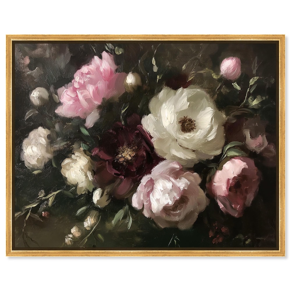 Peony Palette Nocturne Canvas by Art Remedy