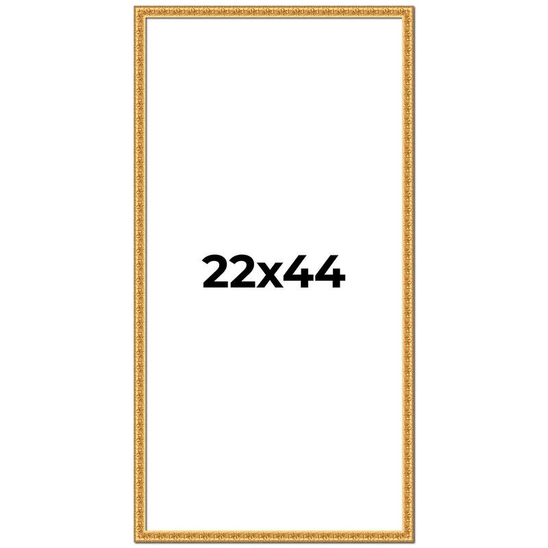 22x44 Frame Gold Real Wood Picture Frame Width 1 inches | Interior