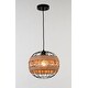 preview thumbnail 3 of 6, Bohemian Rope Frame 1-Light Pendant - 10.5"x10.5"x11.9"/59"