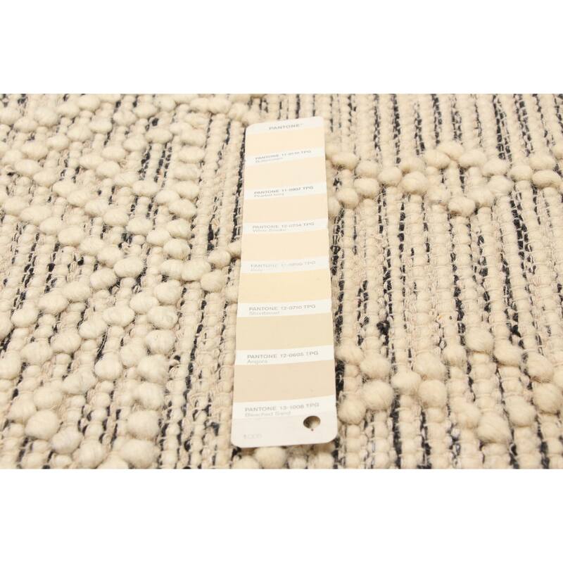 ECARPETGALLERY Braid weave Sienna Cream Wool Rug - 5'1 x 7'9