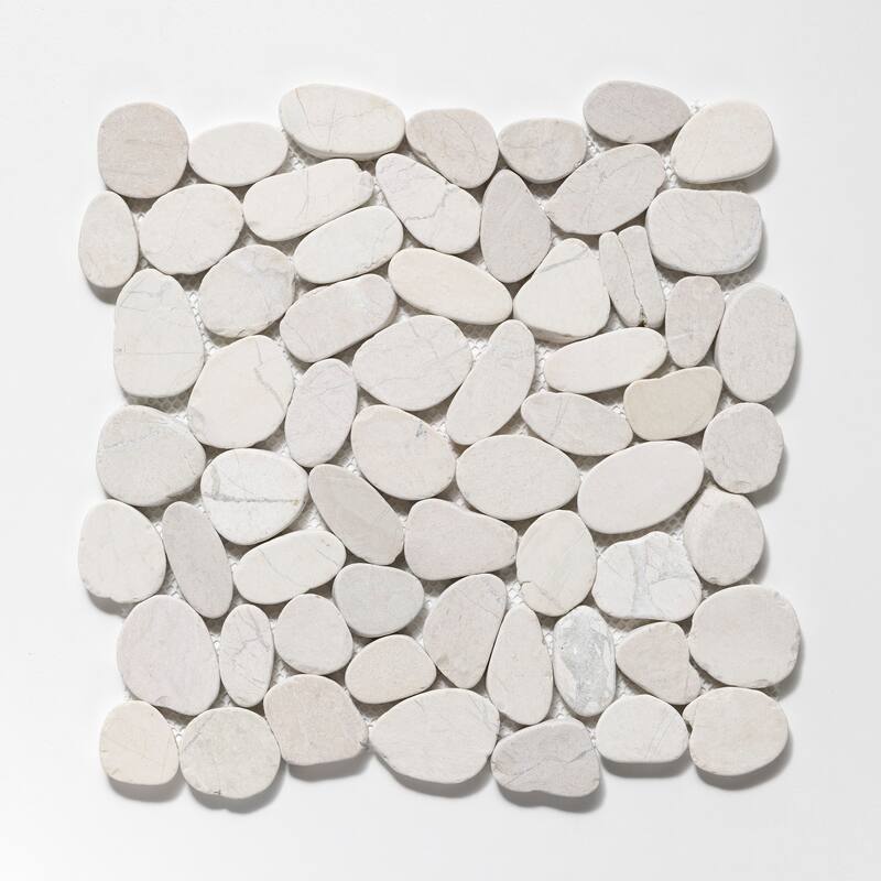 Sliced Pebble 11 in. x 11 in. Mesh-Mounted Mosaic Wall and Floor Tile