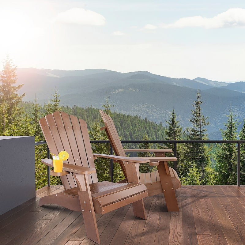 Polystyrene Adirondack Chair-Used - Brown