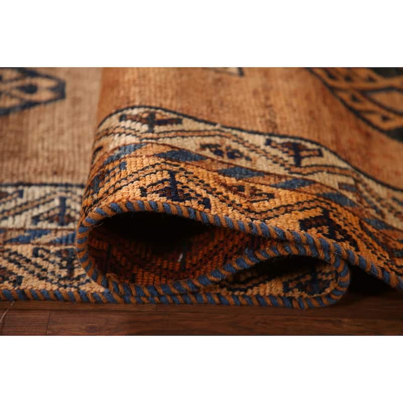 Geometric Qashqai Persian Antique Area Rug Handmade Wool Carpet - 4'5"x 8'0"