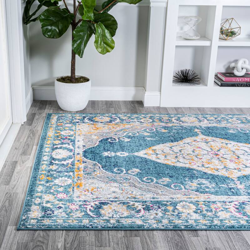 JONATHAN Y Kirman Bohemian Cottage Medallion Area Rug