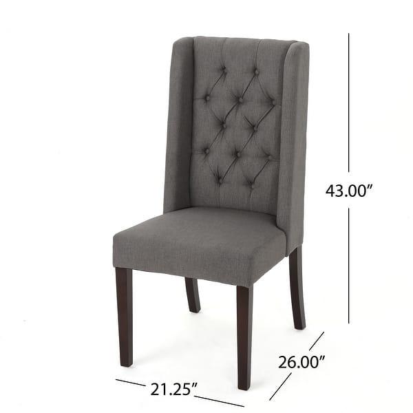 dimension image slide 4 of 7, Blythe Tufted Dining Chair (Set of 2) by Christopher Knight Home