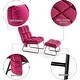 preview thumbnail 29 of 67, MCombo Accent Chair with Ottoman,Velvet Modern Side Pocket Metal Legs Club Chair,0014