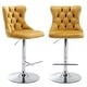 preview thumbnail 105 of 125, Velvet Upholstered Nailheads Tufted Swivel Bar Stools (Set of 6)