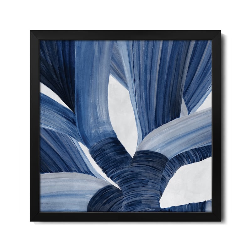 Blue Tropical Steam II Premium Framed Poster by PI Studio - Black - 24x24x1