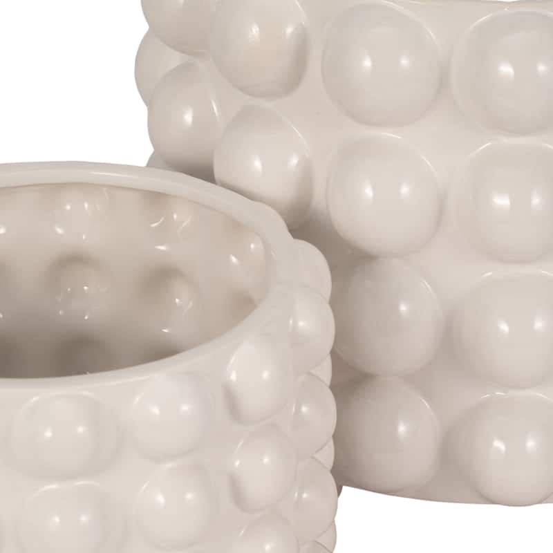 Sagebrook Home Porcelain Bubble Planters - Elevate Your Greenery - 12" x 12" x 10"