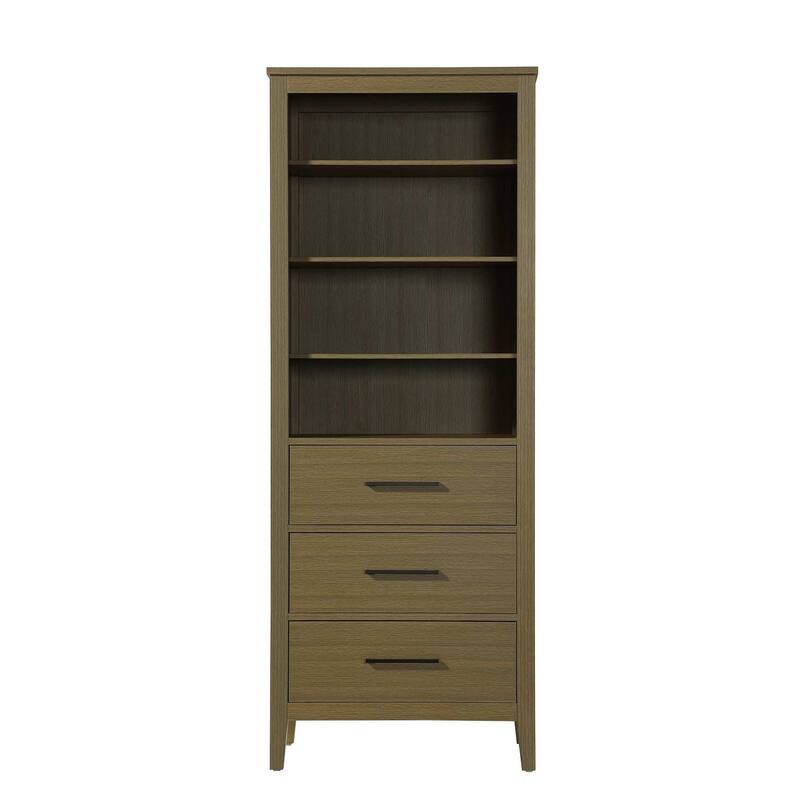 Laura 16-28 Inch Open Shelving Bath Storage Cabinet - Chestnut Brown - 28"