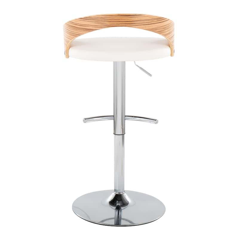 Grotto Adjustable Barstool with Chrome Base