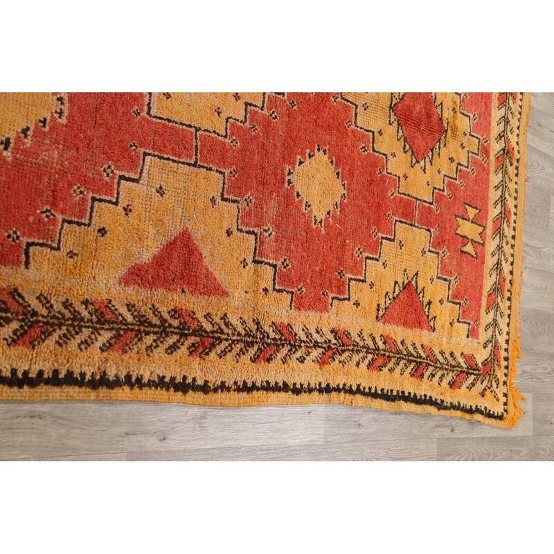 Stunning Tribal Moroccan Oriental Area Rug Wool Hand-knotted - 5'5" x 11'5"