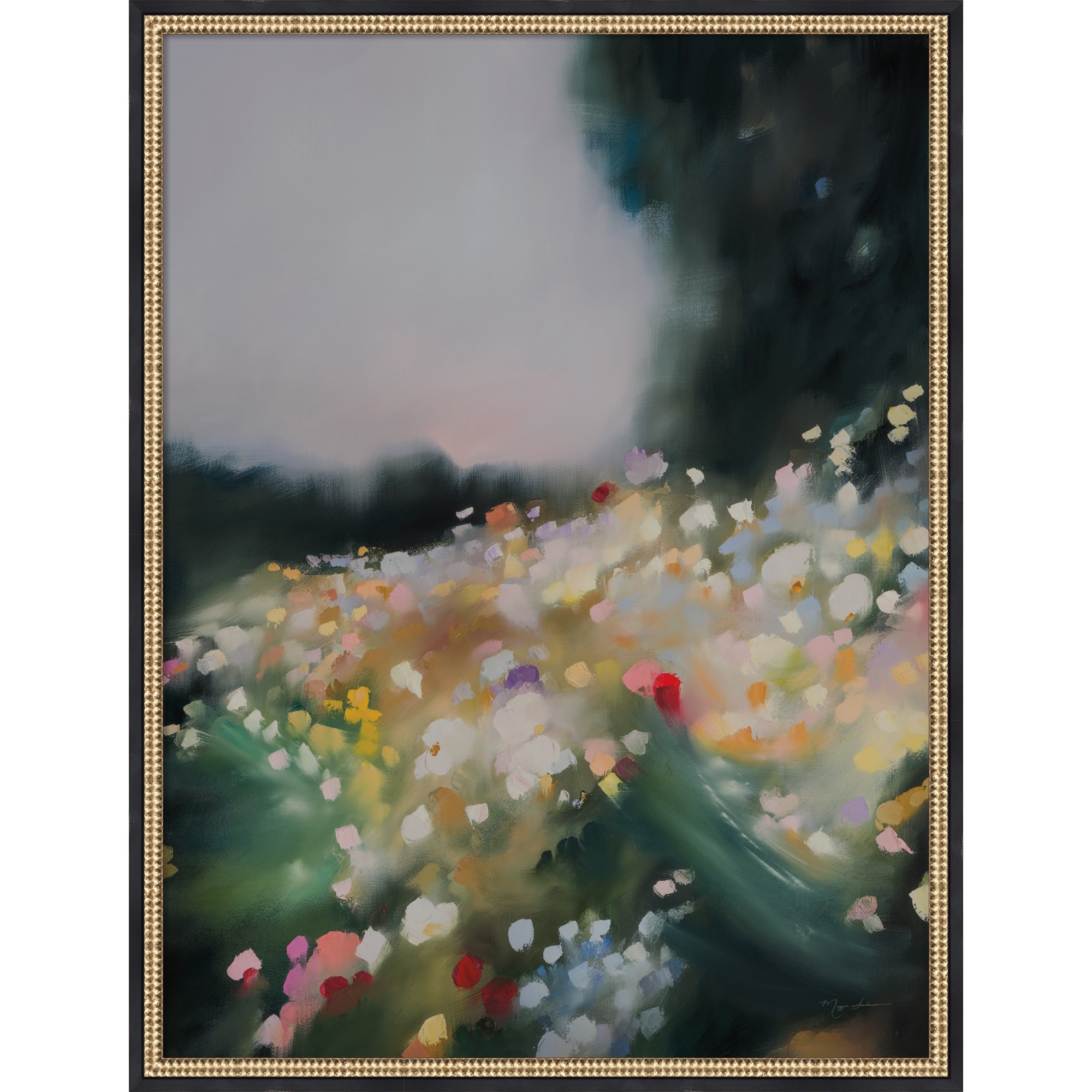 Wild Garden by Maggie Sackmann Framed Mounted Canvas Wall Art Print