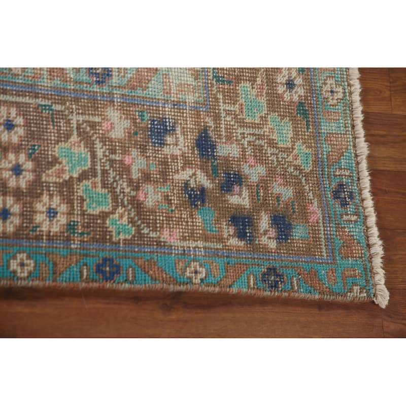 Hand Knotted Oriental 100% Wool Carpet Traditional Medallion Pink Tabriz Area Rug - 9' 8'' X 6' 8''