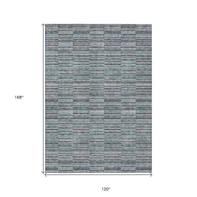 HomeRoots Striped Transitional Rectangle Outdoor Rug