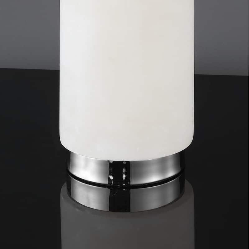 SAFAVIEH Couture Oketa Alabaster Pillar Table Lamp - 15 In W x 15 In D x 30 In H - 15Wx15Dx30H