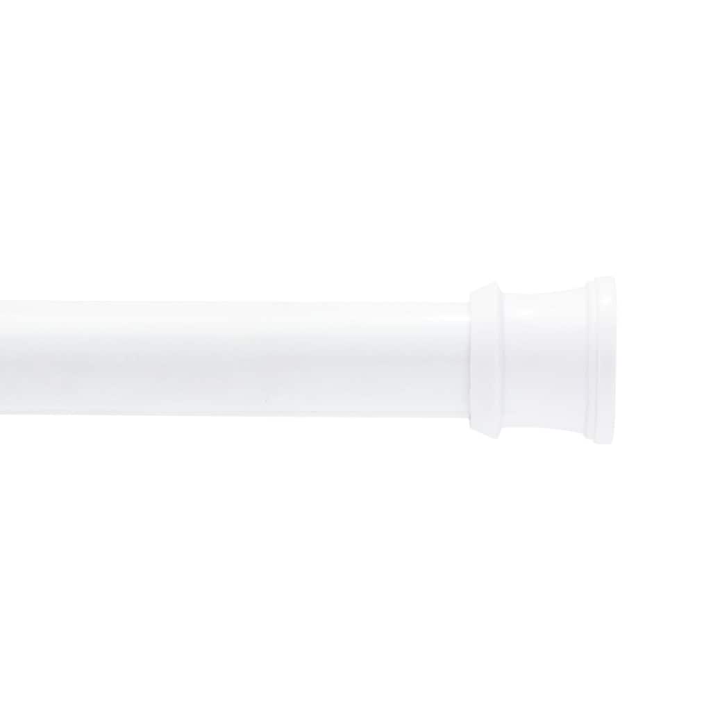 Kenney Twist & Fit No Tools Camlock Tension Stall Shower Curtain Rod, 24-40" - White