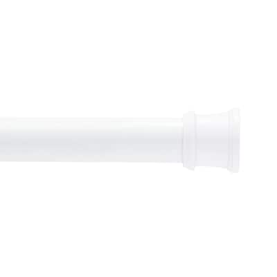 Kenney Twist & Fit No Tools Camlock Tension Stall Shower Curtain Rod, 24-40" - White