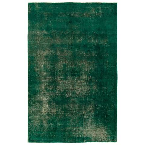 ECARPETGALLERY Hand-knotted Color Transition Green Wool Rug - 6'3 x 10'0