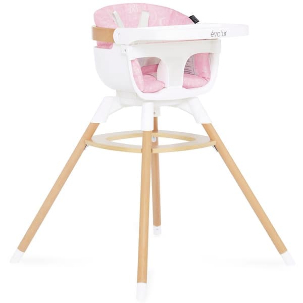 slide 2 of 22, Evolur Ann Beechwood 4-in-1 Highchair Pink