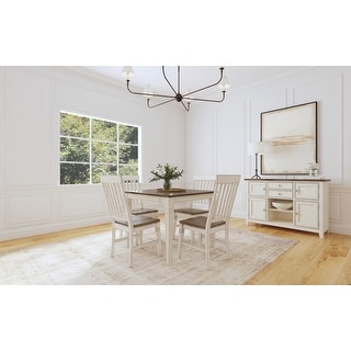 Simply Solid Celeste Dinette Table with 4 Chairs & Server - 6pc Set
