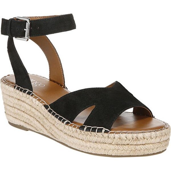 franco sarto black wedge sandals