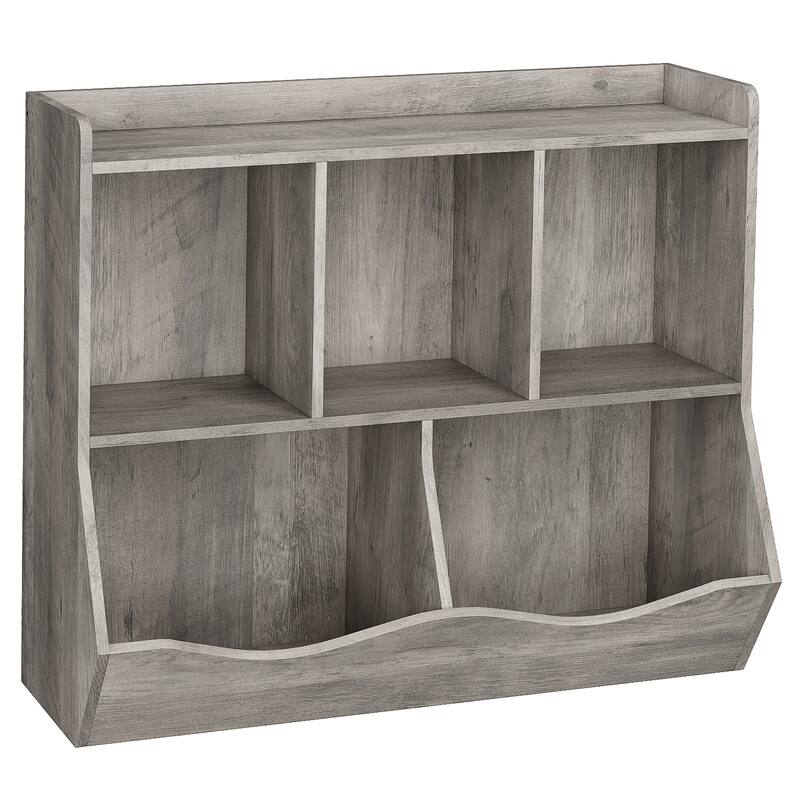 Kids Bookshelf and Bookcase Toy Storage Multi Shelf with Cubby Organizer Cabinet