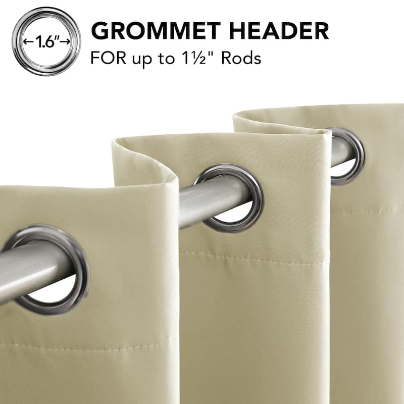 Deconovo Grommet 52 Width Curtains (2 Panel)